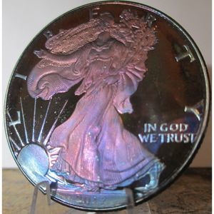 Lady Liberty/American Eagle Multicolor TONED COIN